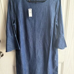 Talbots Classic Blue Flared Sleeve Dress
